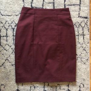 Burgundy pencil skirt- worn once